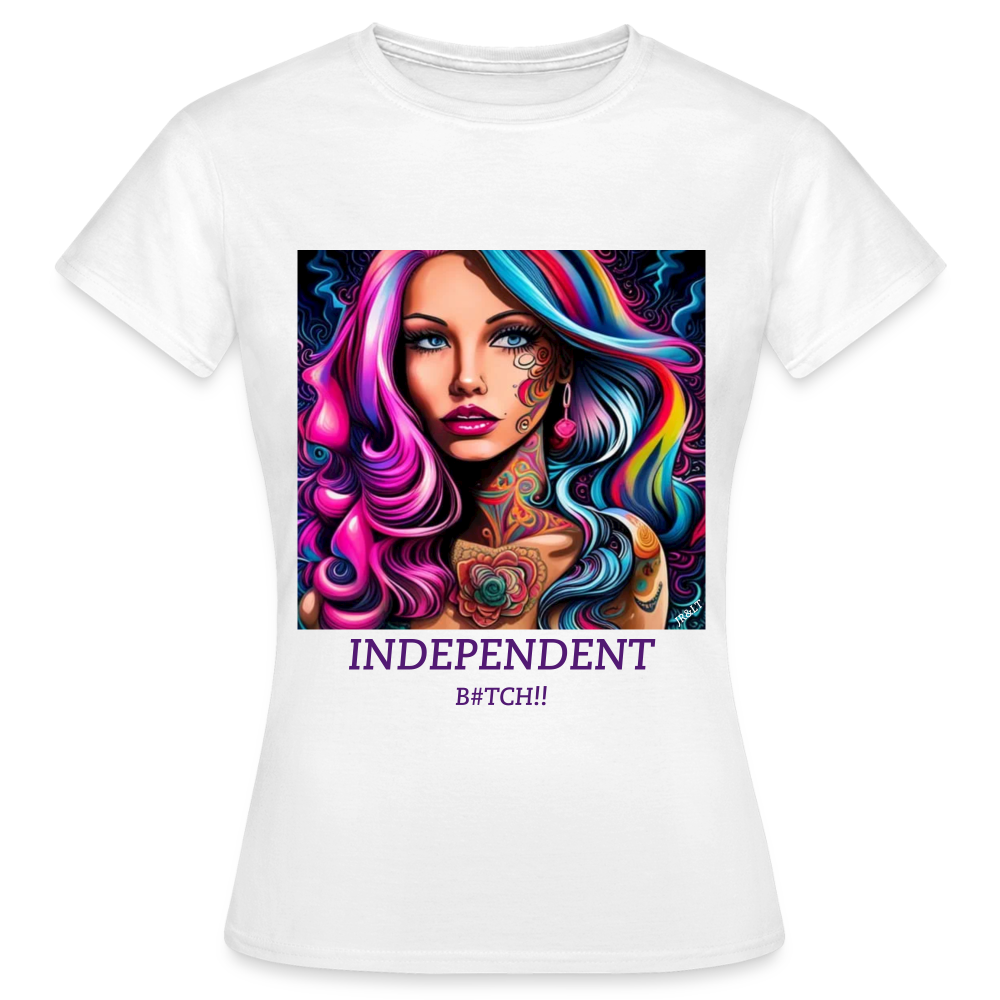 INDEPENDENT!! WOMEN'S CLASSIC T-SHIRT - white