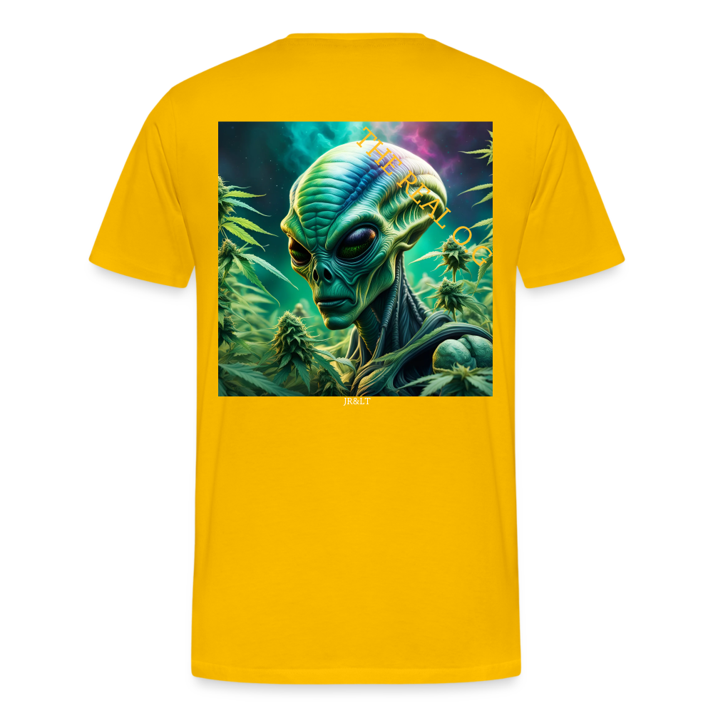 THE REAL ALIEN O.G!! MENS PREMIUM T-SHIRT - sun yellow