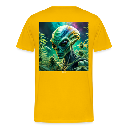 THE REAL ALIEN O.G!! MENS PREMIUM T-SHIRT - sun yellow