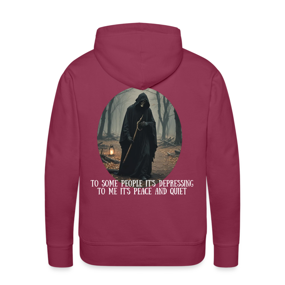 LONELY GRIM REAPER - MEN'S HOODIE - bordeaux