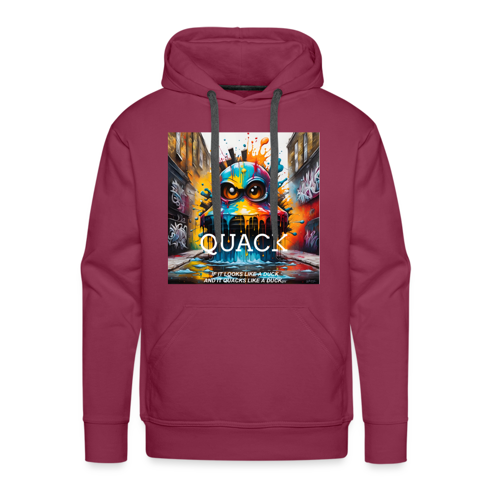 QUACK!! MEN'S HOODIE - bordeaux