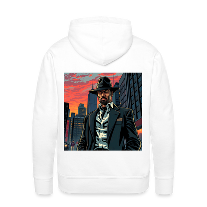 OLD SCHOOL VILLAIN  - MEN'S HOODIE - white