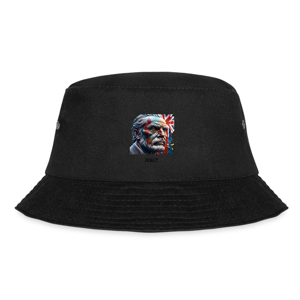 OLD MAN BRITAIN!! BUCKET HAT - black