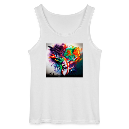 JR&LT TRADMARKED - MEN'S TANK TOP - white