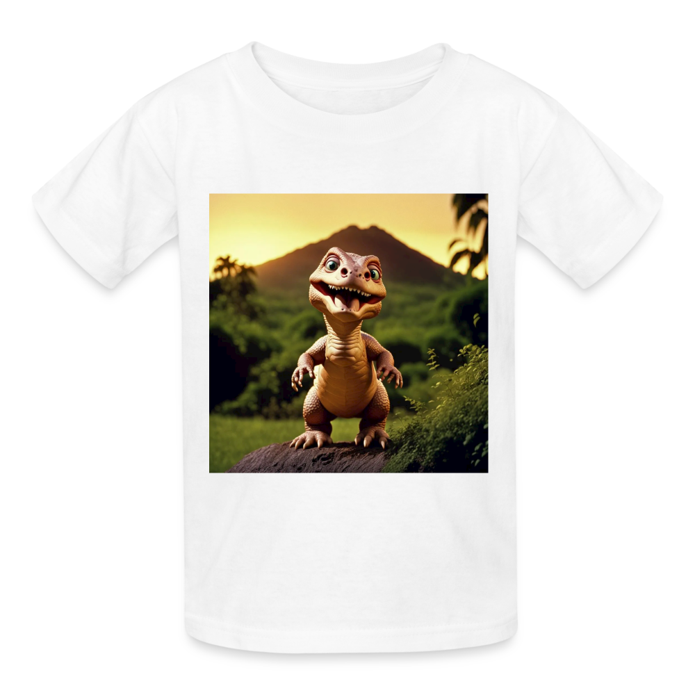 DINO - CHILDREN'S T-SHIRT - white