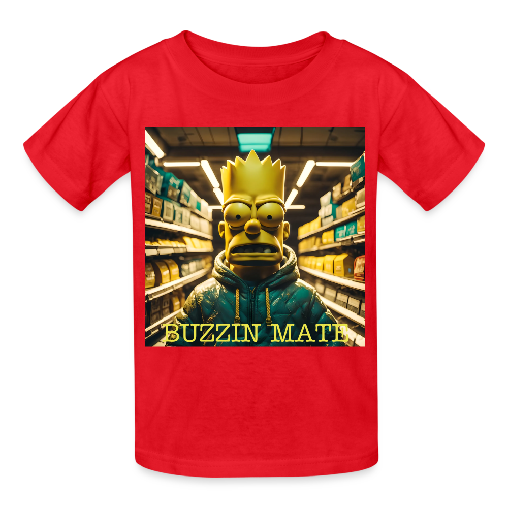 BUZZIN MATE - CHILDREN'S T-SHIRT - red