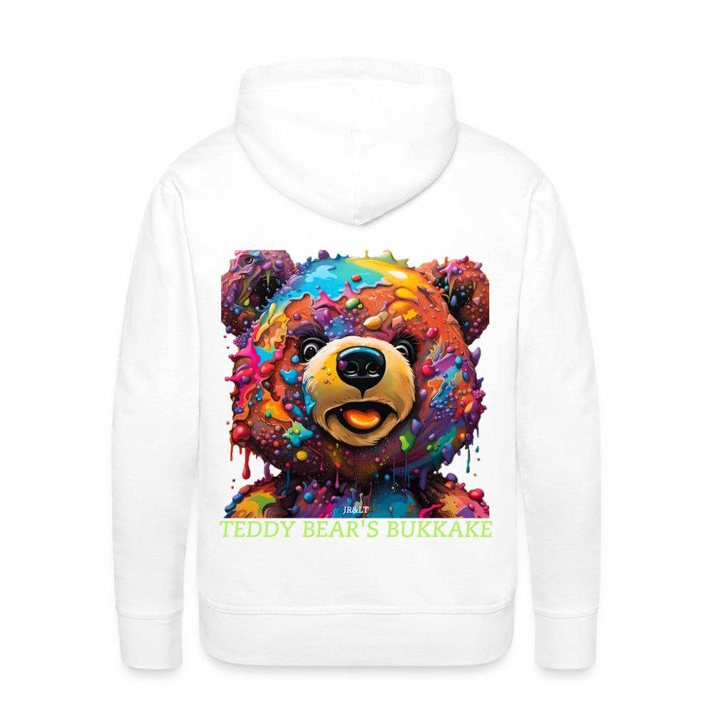 TEDDY BEAR'S BUKKAKE!! MEN'S HOODIE - white