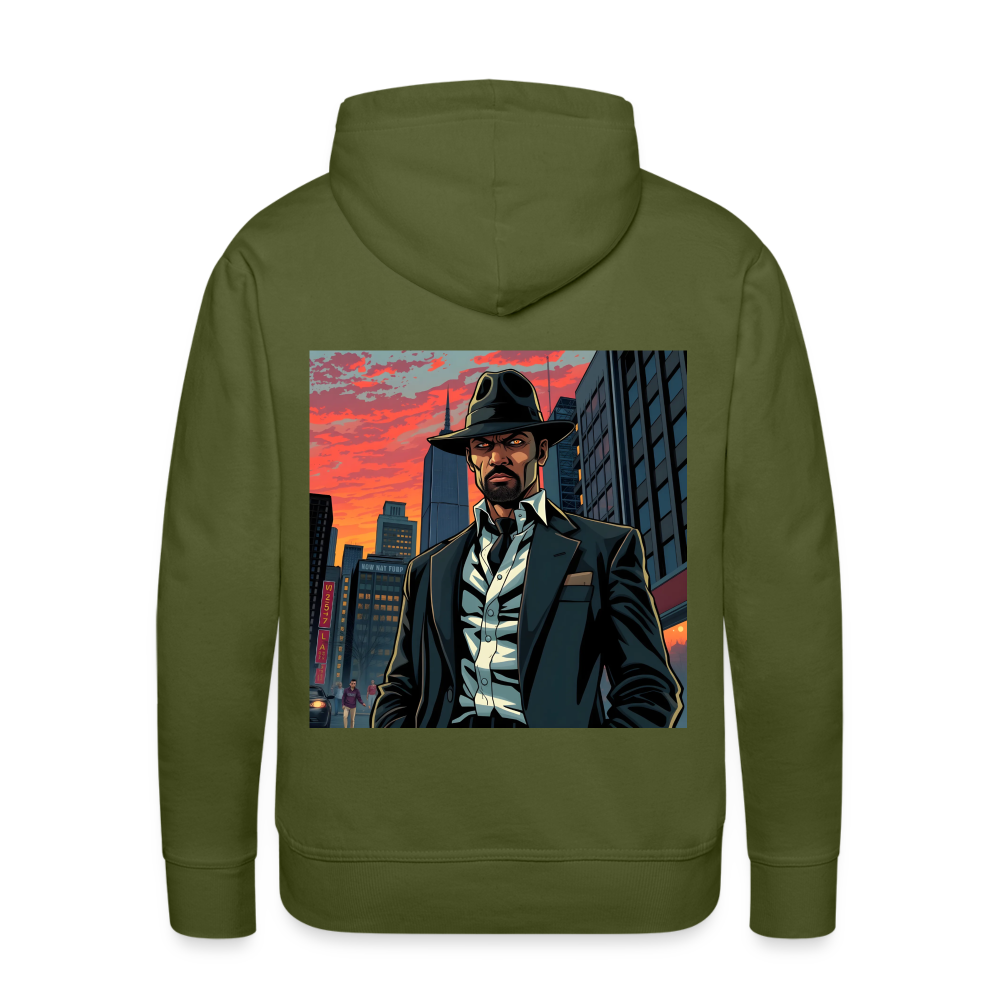 OLD SCHOOL VILLAIN  - MEN'S HOODIE - olive green