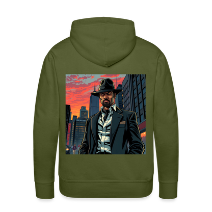 OLD SCHOOL VILLAIN  - MEN'S HOODIE - olive green