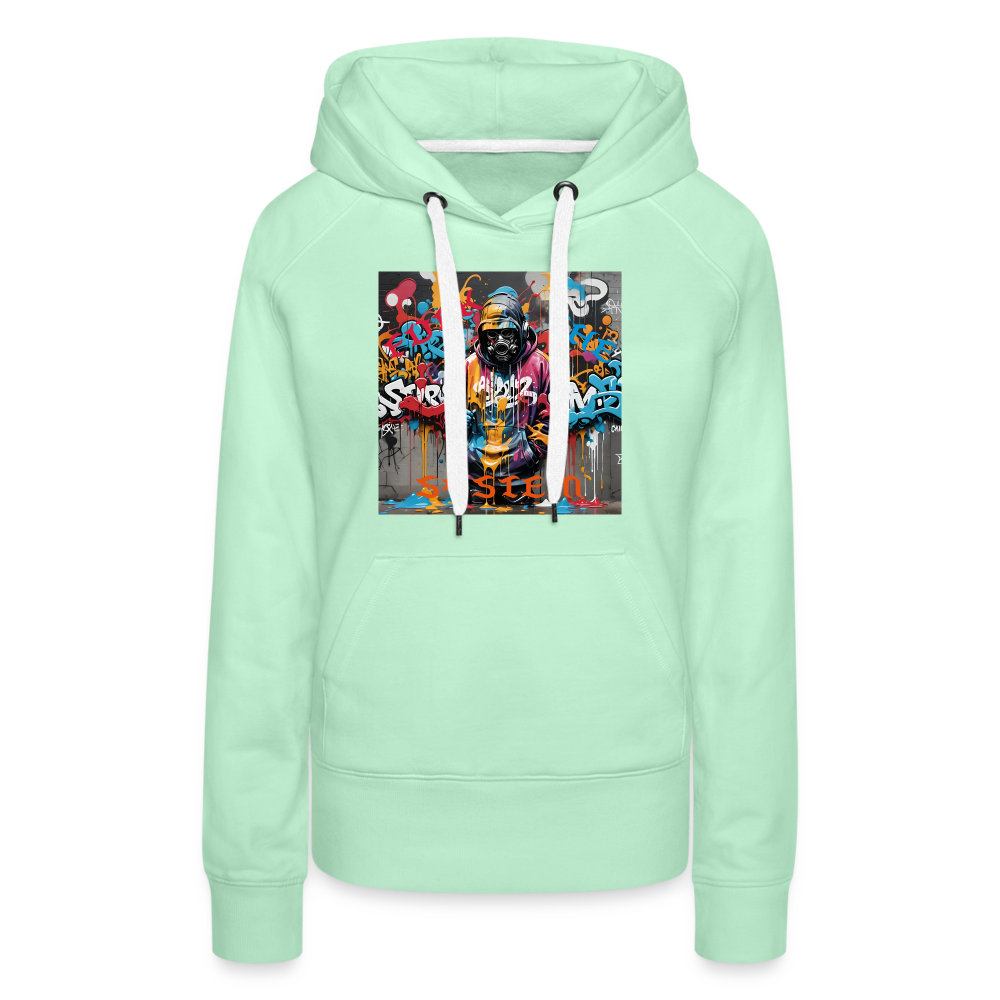 F#CK THE SYSTEM - WOMEN'S HOODIE - light mint