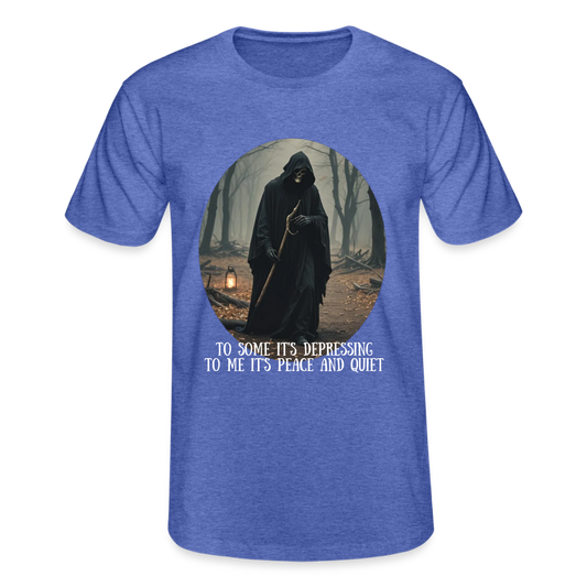 LONELY GRIM REAPER - MEN'S CLASSIC T-SHIRT - heather blue