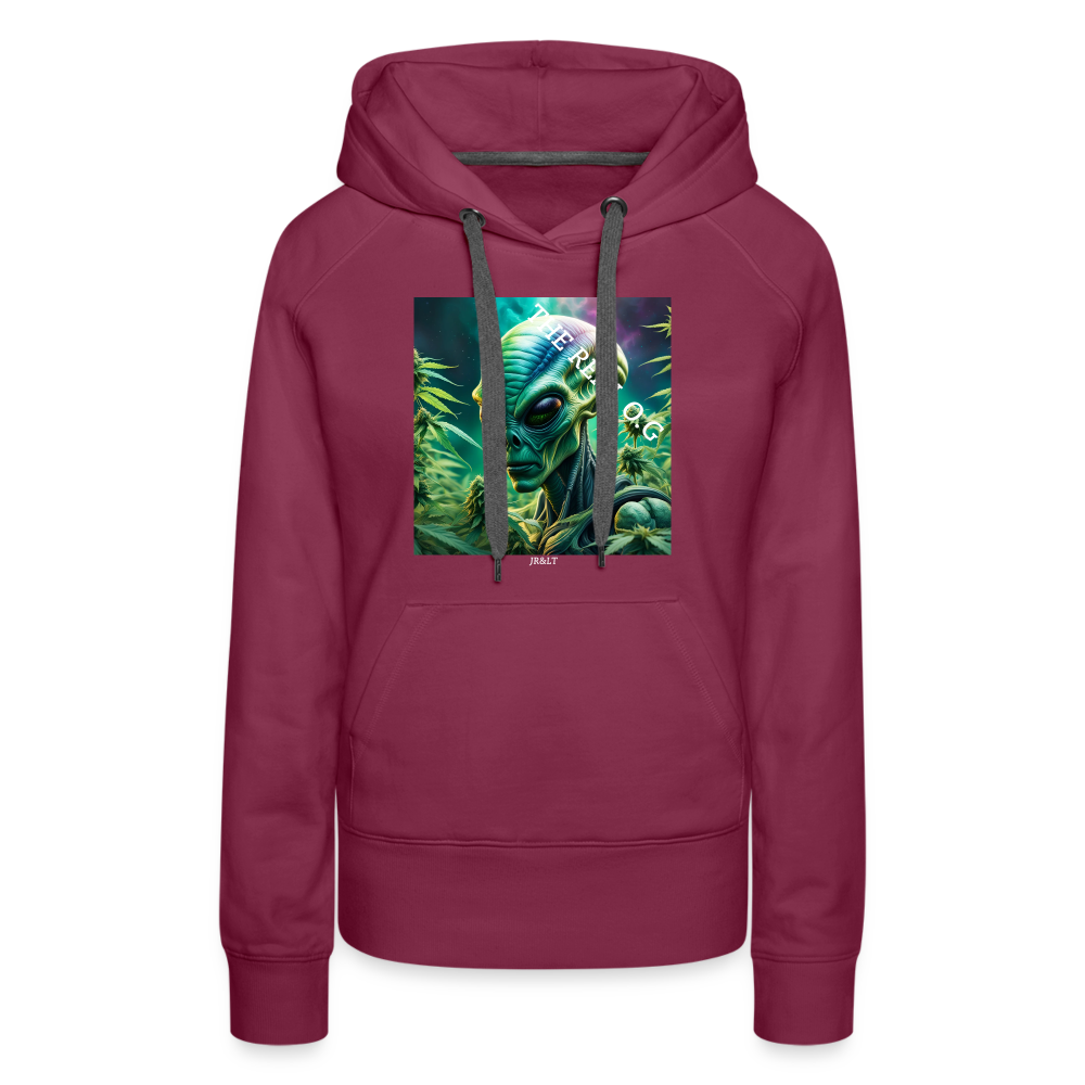 THE REAL ALIEN O.G!! - WOMENS HOODIE - bordeaux