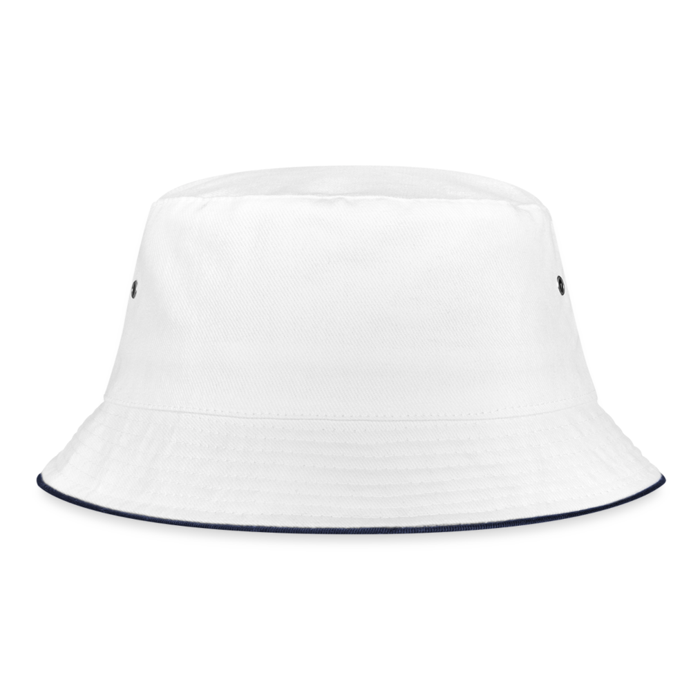 TWISTED!! BUCKET HAT - white/navy