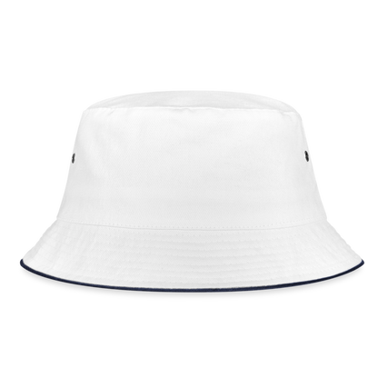 TWISTED!! BUCKET HAT - white/navy