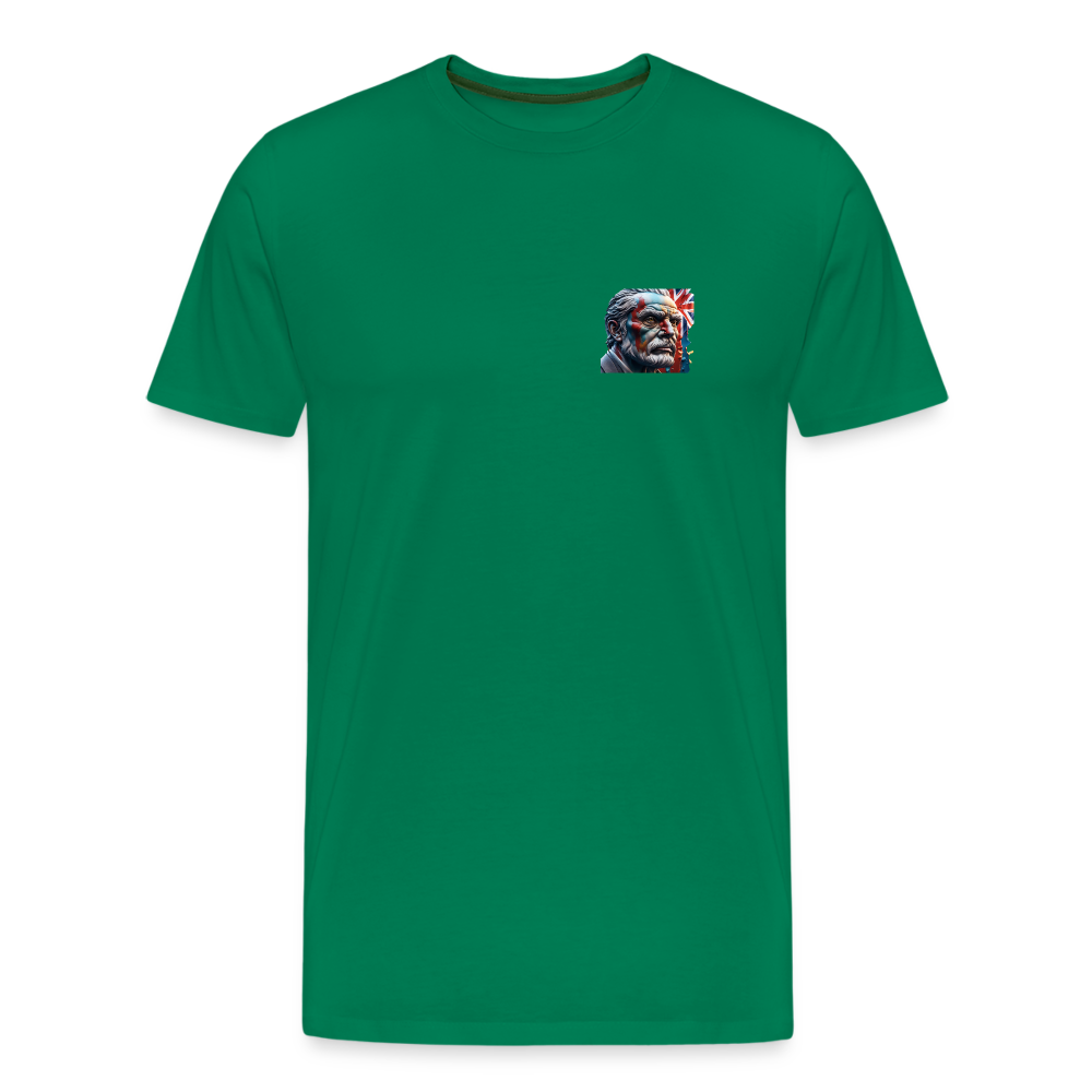 OLD MAN BRITAIN!! MEN'S PREMIUM T-SHIRT - kelly green