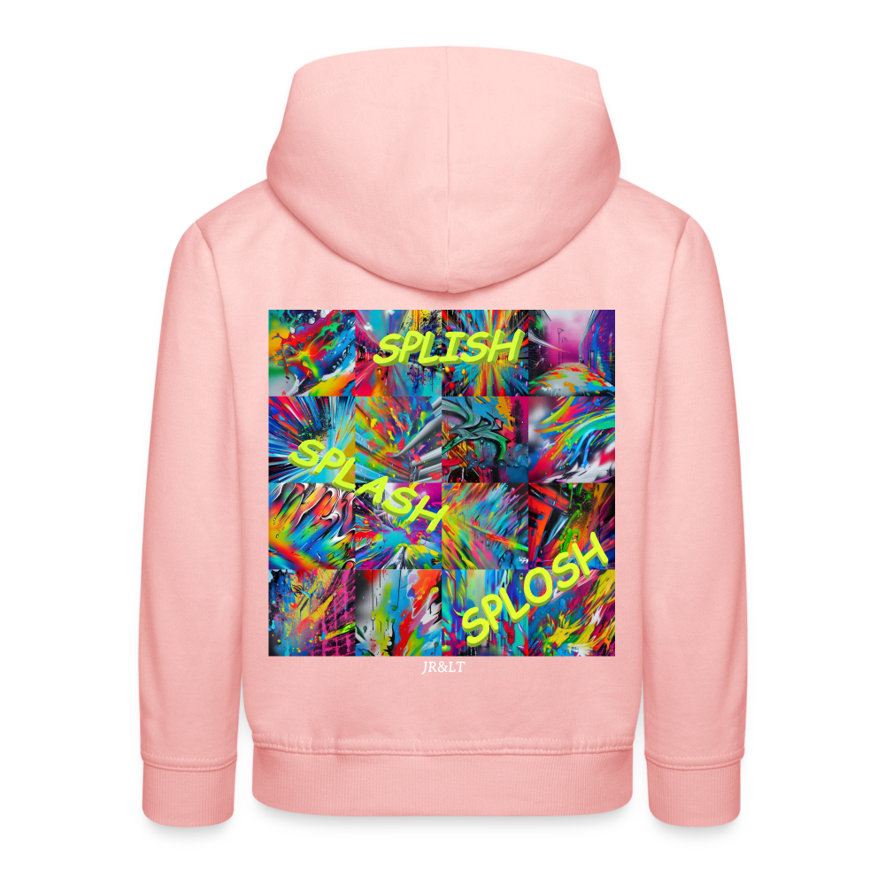 SPLISH SPLASH SPLOSH!! CHILDREN'S HOODIE - crystal pink