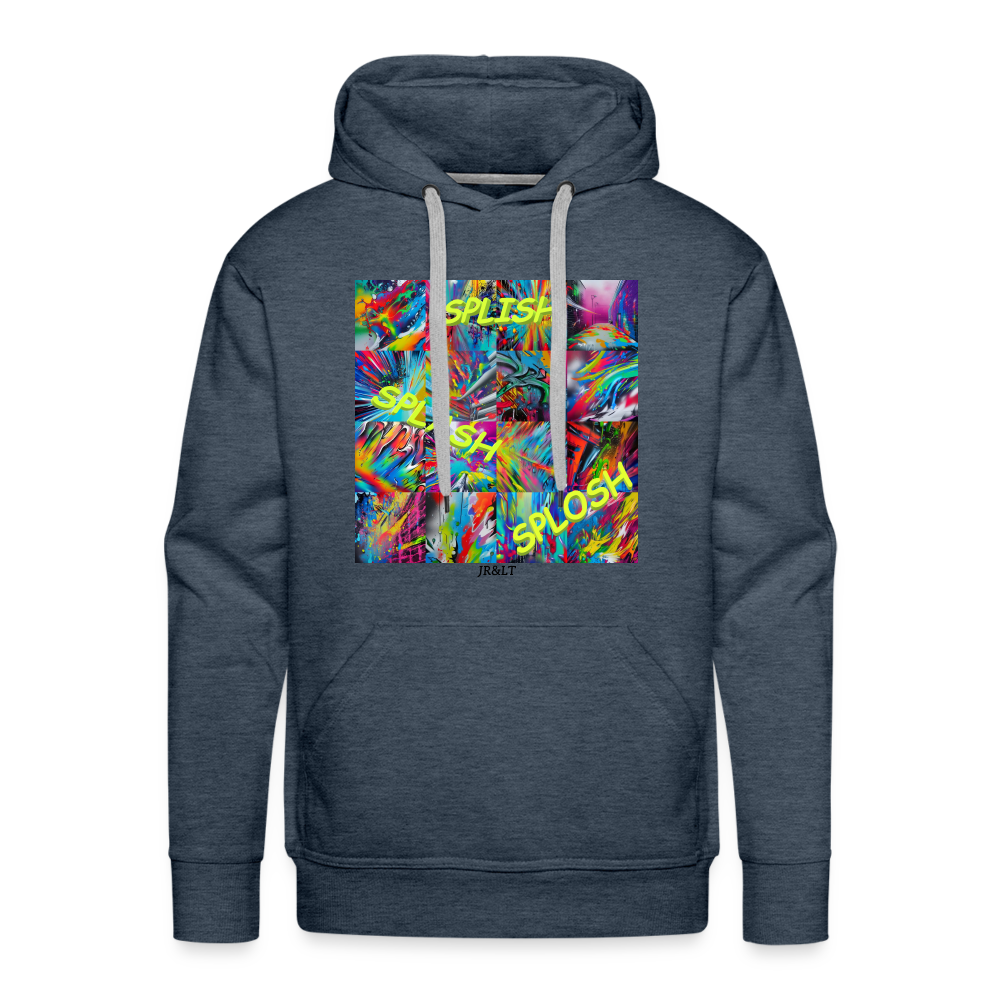 SPLISH SPLASH SPLOSH!! MEN'S HOODIE - heather denim