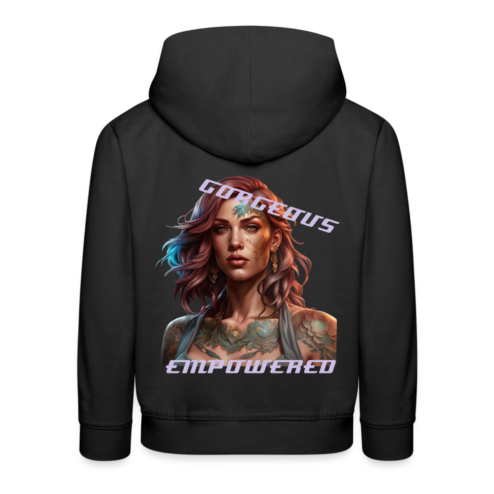 GORGEOUS & EMPOWERED CHILDREN'S HOODIE - black