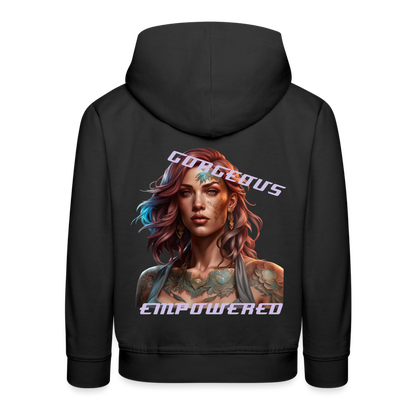 GORGEOUS & EMPOWERED CHILDREN'S HOODIE - black