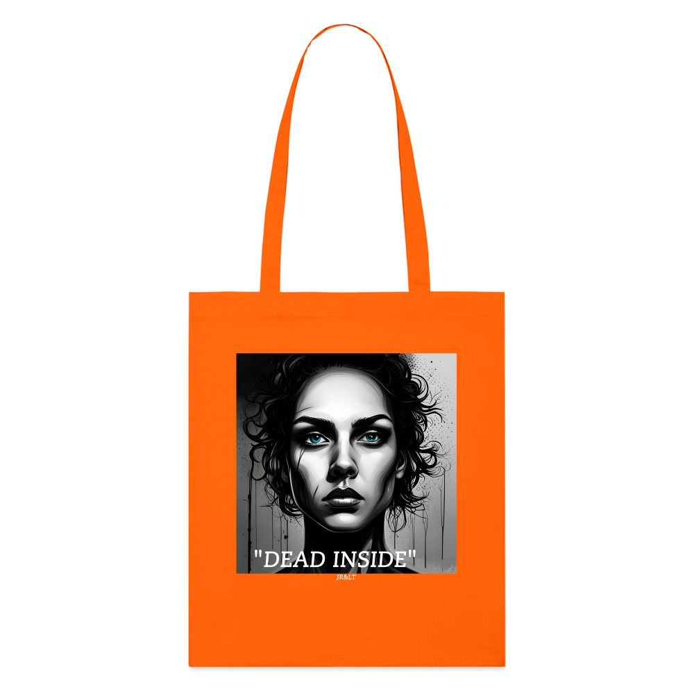 "DEAD INSIDE" TOTE BAG - bright orange