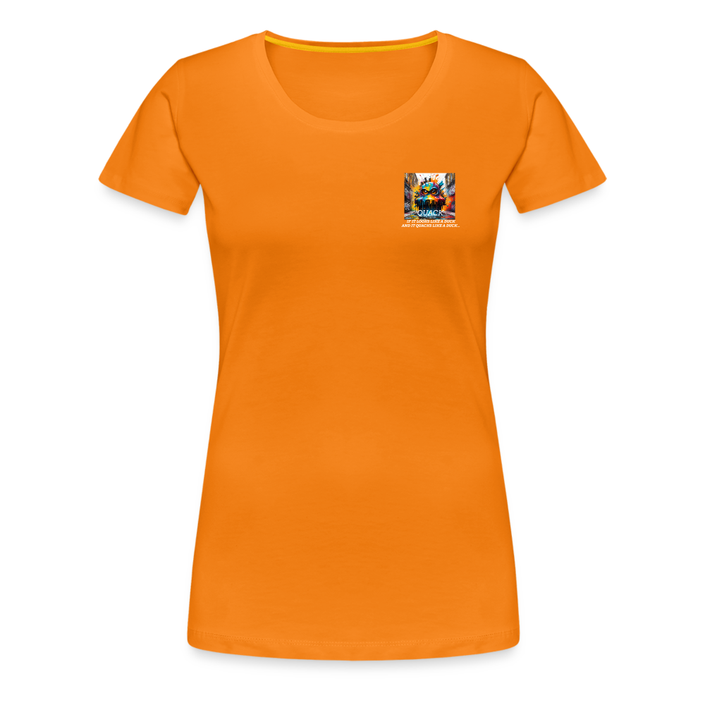 QUACK!! WOMEN'S PREMIUM T-SHIRT - orange