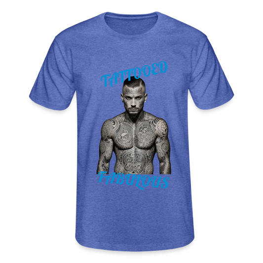 TATTOOED & FABULOUS - MEN'S CLASSIC T-SHIRT - heather blue