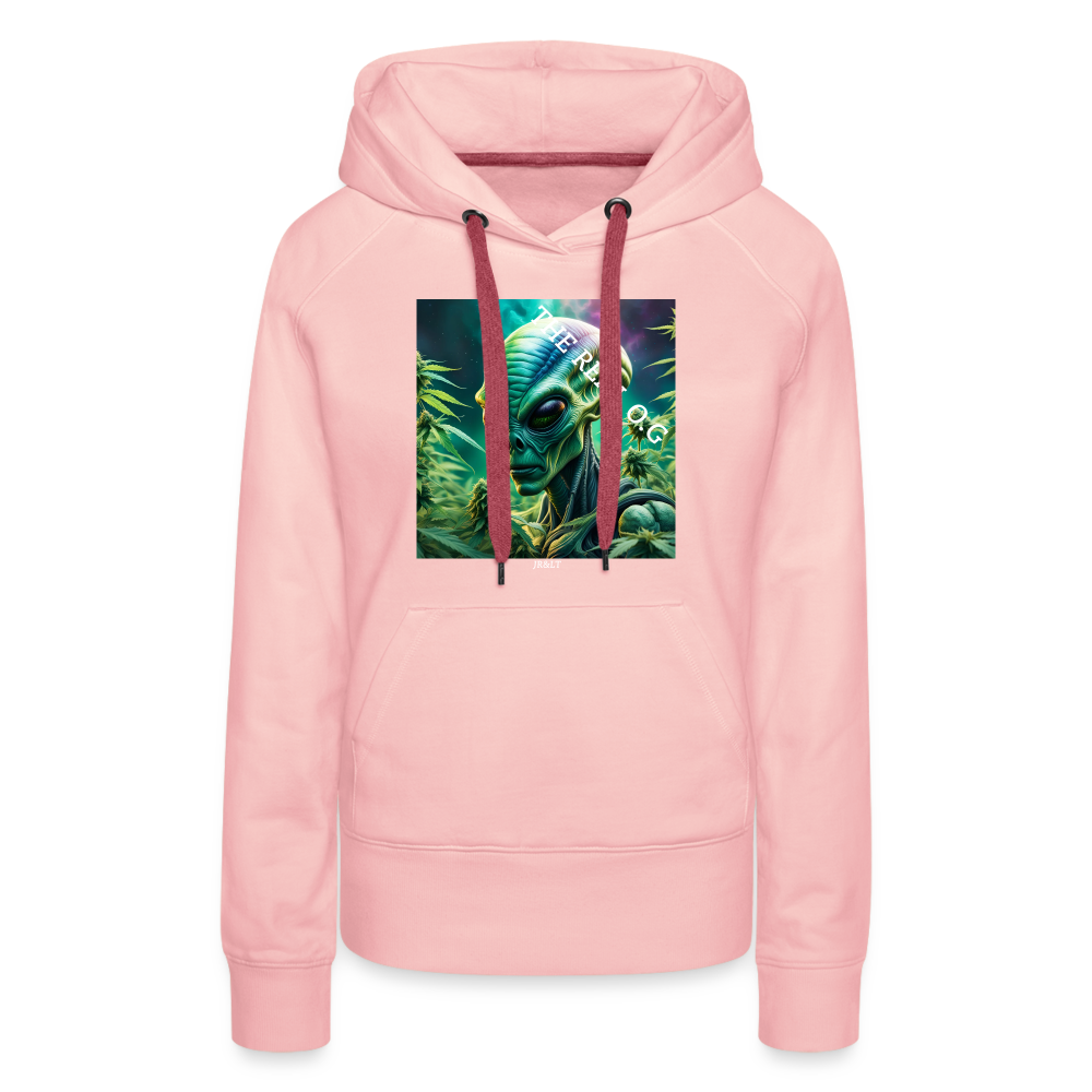 THE REAL ALIEN O.G!! - WOMENS HOODIE - crystal pink