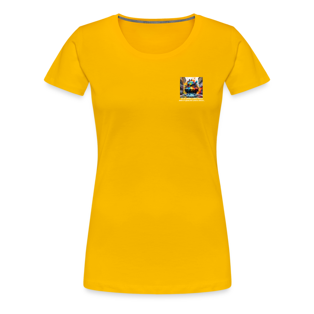 QUACK!! WOMEN'S PREMIUM T-SHIRT - sun yellow