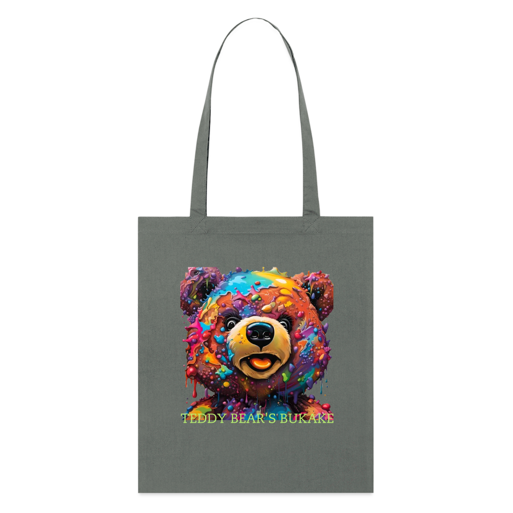 TEDDY BEAR'S BUKKAKE - ORGANIC TOTE BAG - anthracite