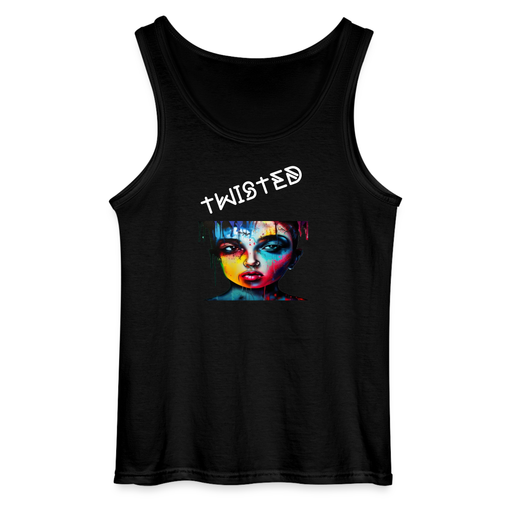 TWISTED - MEN'S TANK TOP - black