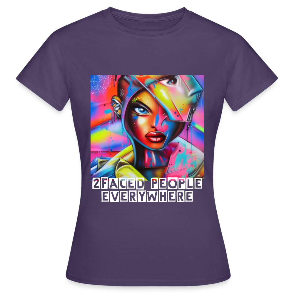 TWO FACED!! - WOMEN'S T=SHIRT - dark purple