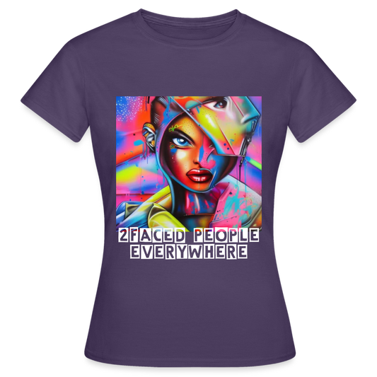 TWO FACED!! - WOMEN'S T=SHIRT - dark purple