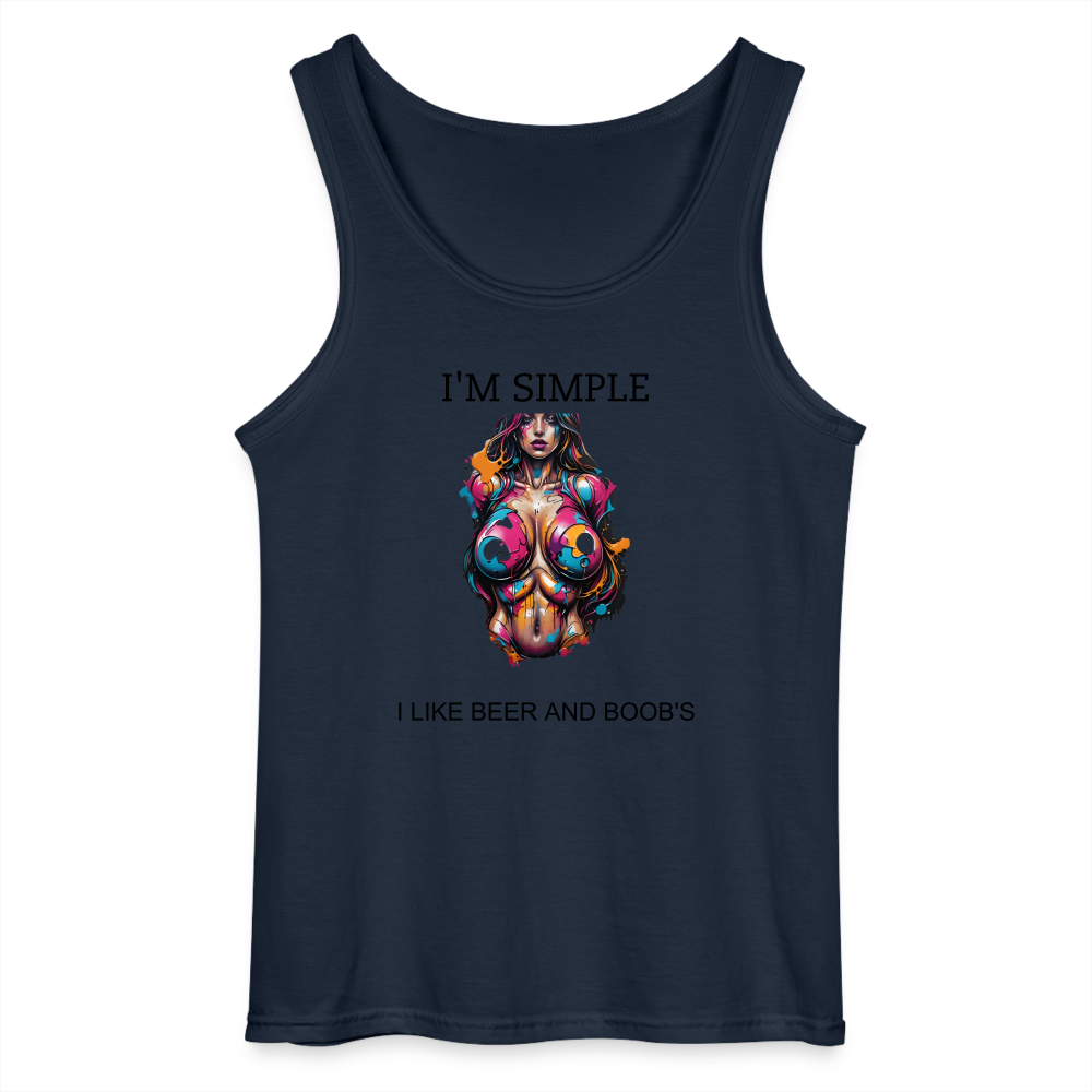 I'M SIMPLE - MEN'S TANK TOP - navy