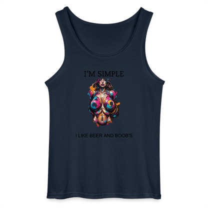 I'M SIMPLE - MEN'S TANK TOP - navy