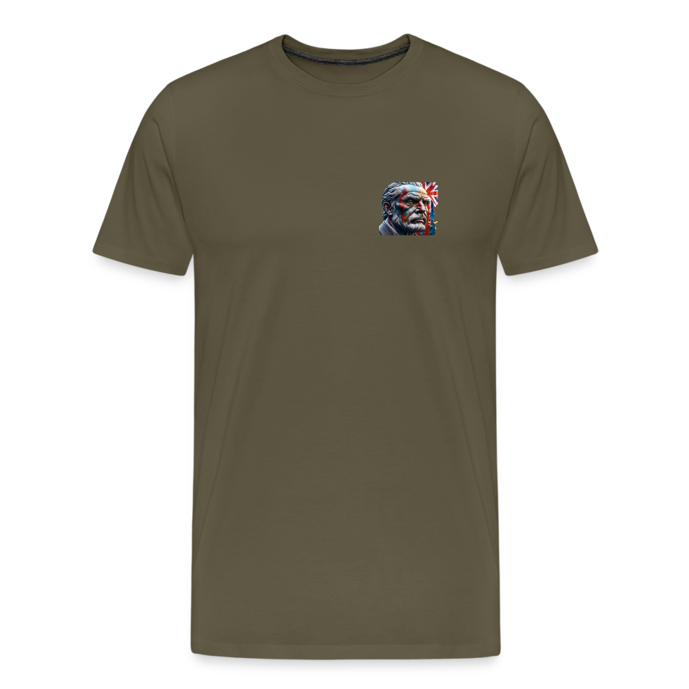 OLD MAN BRITAIN!! MEN'S PREMIUM T-SHIRT - khaki