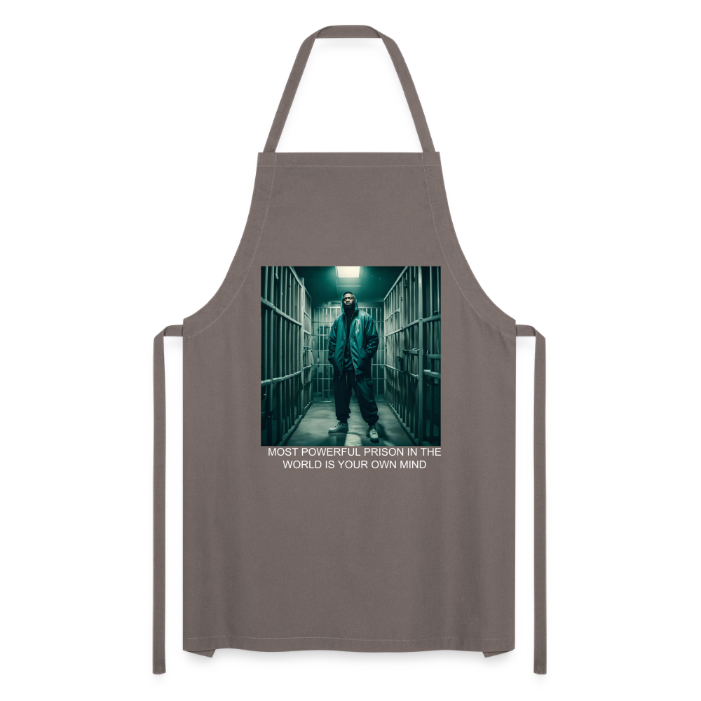 MOST POWERFUL - ADULT APRON - grey