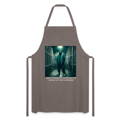 MOST POWERFUL - ADULT APRON - grey