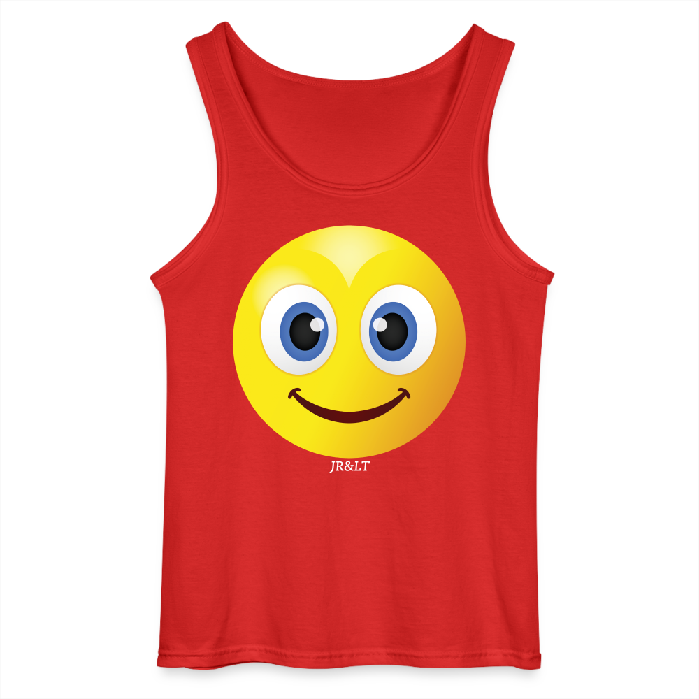 SMILEY FACE - MEN'S TANK TOP - red