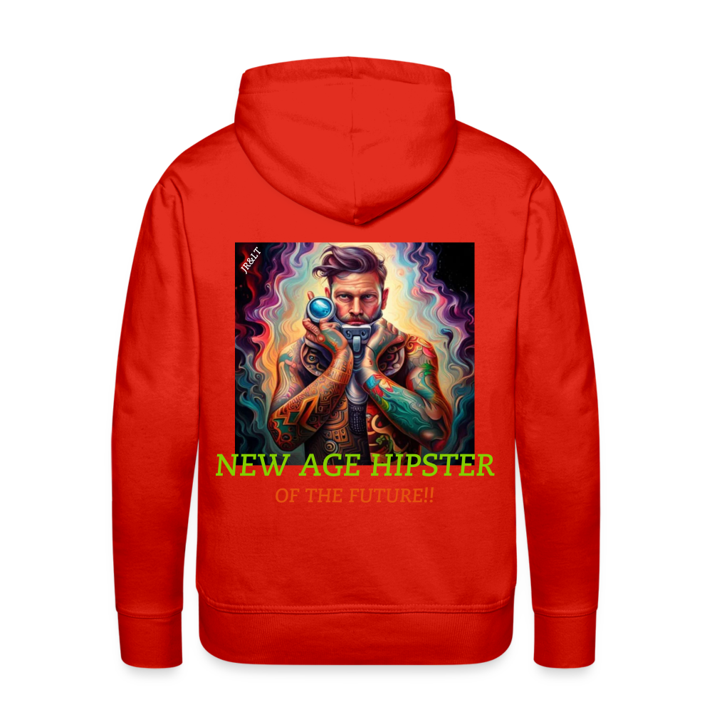 NEW AGE HIPSTER... MEN'S HOODIE - red