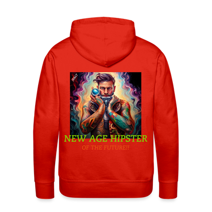 NEW AGE HIPSTER... MEN'S HOODIE - red