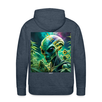 THE REAL ALIEN O.G!! MENS HOODIE - heather denim