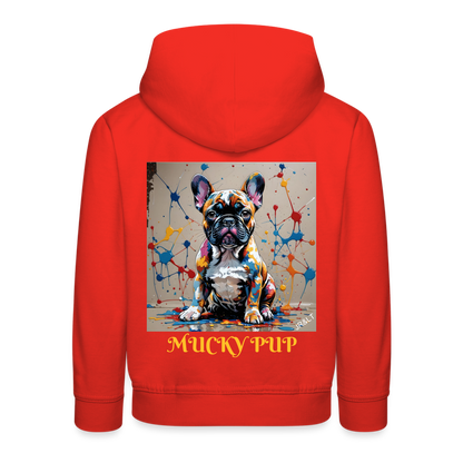 MUCKY PUP!! - CHILDREN'S HOODIE - red