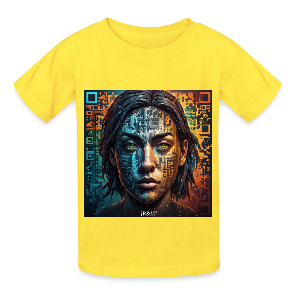 LADY QR!! CHILDREN'S T-SHIRT - yellow