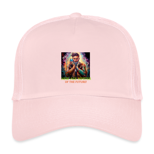 NEW AGE HIPSTER OF THE FUTURE!! TRUCKER CAP - pale pink