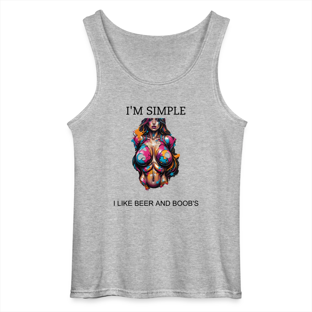 I'M SIMPLE - MEN'S TANK TOP - sports grey