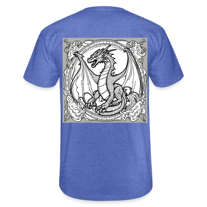 COLOUR IN YOURSELF DRAGON - MEN'S CLASSIC T-SHIRT - heather blue