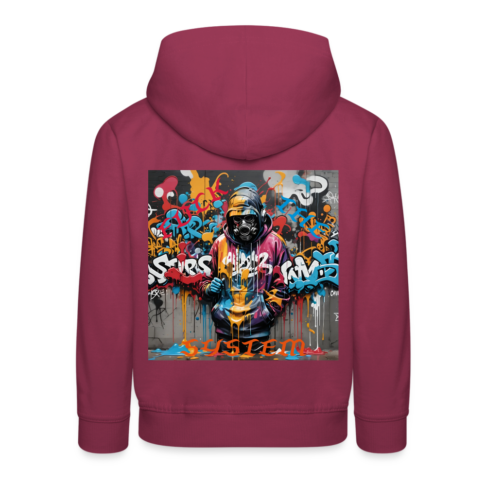 F#CK THE SYSTEM CHILDREN'S HOODIE - bordeaux