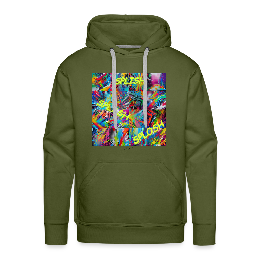 SPLISH SPLASH SPLOSH!! MEN'S HOODIE - olive green