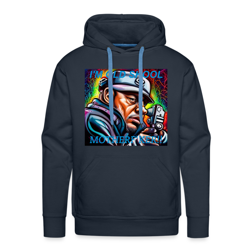 I'M OLD SKOOL MOTHERF'KER!! MEN'S HOODIE - navy