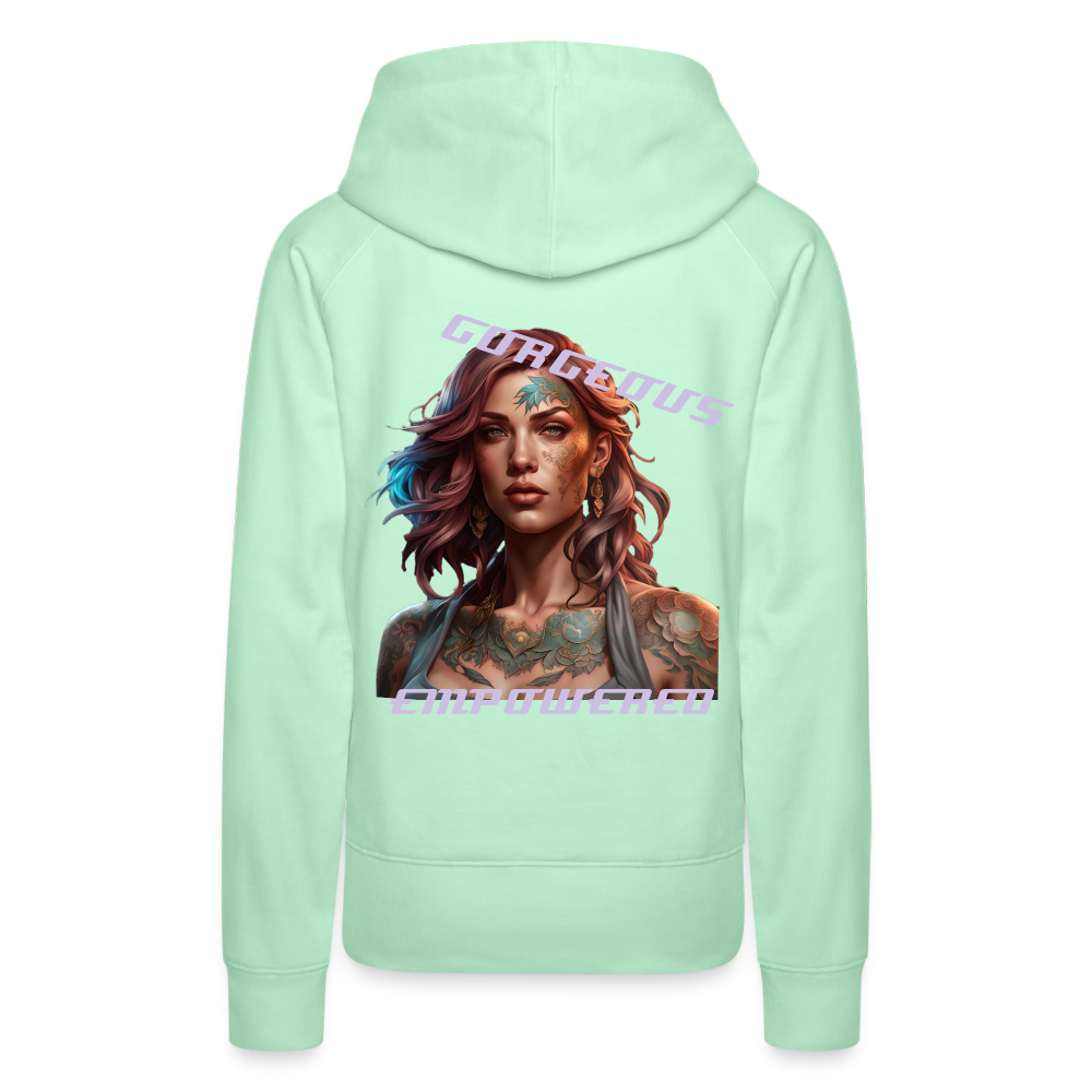 GORGEOUS & EMPOWERED - WOMEN'S HOODIE - light mint